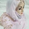 Embroidered Ready to Wear Hijab - Light Pink