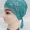 Lace Tie Back Bonnet Cap - Mint Green
