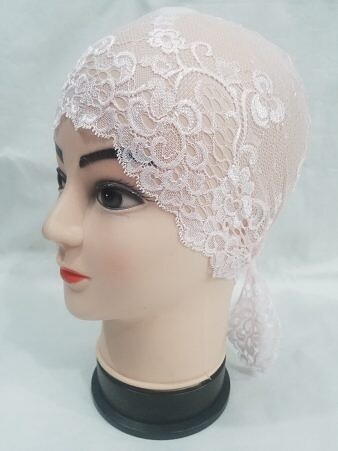Lace Tie Back Bonnet Cap - Mint Green