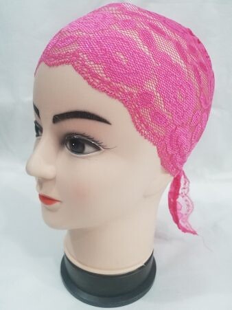 Lace Tie Back Bonnet Cap - Mint Green