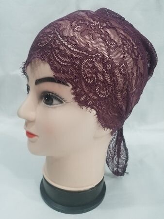 Lace Tie Back Bonnet Cap - Mint Green Lace Tie Back Bonnet Cap - Mint Green