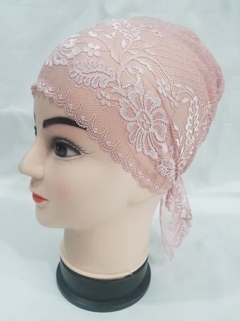 Lace Tie Back Bonnet Cap - Mint Green Lace Tie Back Bonnet Cap - Mint Green