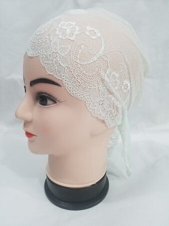 Lace Tie Back Bonnet Cap - Mint Green