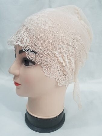 Lace Tie Back Bonnet Cap - Mint Green