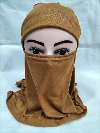 Ninja Underscarf with Niqaab - Caramel Brown