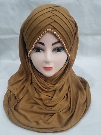 Pearls Criss Cross Ready to Wear - Dark Brown