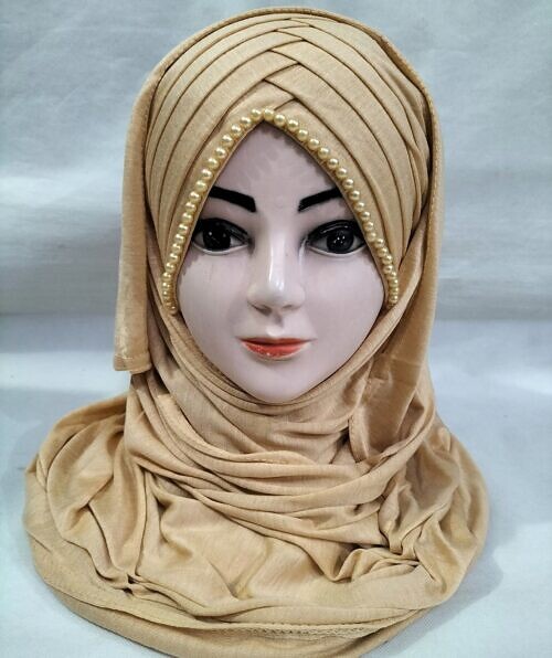 pearls criss cross ready to wear fawn