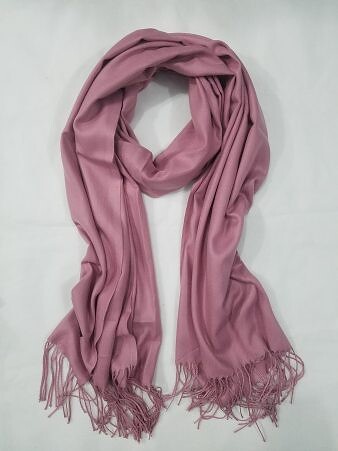 Plain Cashmere Wool Scarf - Mauve Plain Cashmere Wool Scarf - Mauve