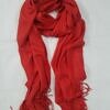 plain cashmere wool scarf red