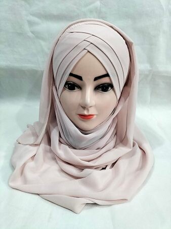 Plain Criss Cross Ready To Wear - Nude Pink