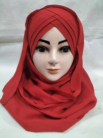 Plain Criss Cross Ready To Wear - Red