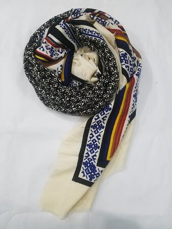 Printed Wool Square Scarf - Print 1