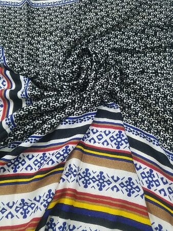 Printed Wool Square Scarf - Print 1