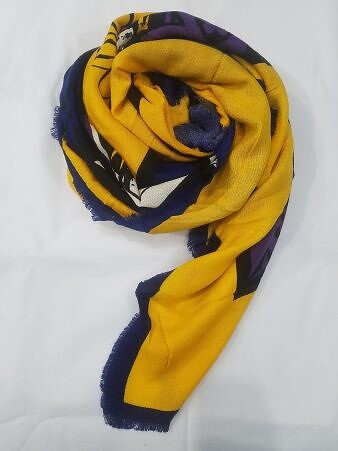 Printed Wool Square Scarf - Print 1