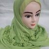 Two Loops Chiffon Instant Hijab with Frill - Parrot Green Two Loops Chiffon Instant Hijab with Frill - Parrot Green