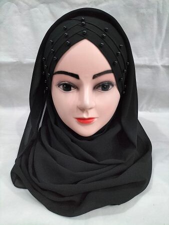 Chiffon Pearl Ready To Wear - Black