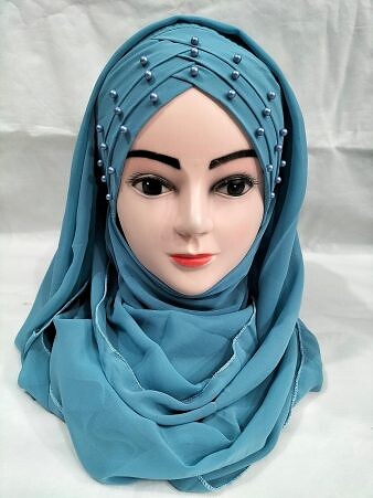 Chiffon Pearl Ready To Wear - Dirty Teal