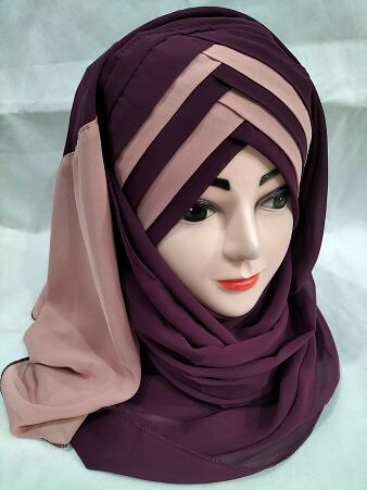 Criss Cross Multi Color Ready to Wear - Eggplant