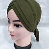 Plain Criss Cross Tie Back Bonnet - Olive Green Plain Criss Cross Tie Back Bonnet - Olive Green