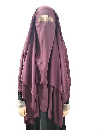 Dual Layer Short Khimar Hijab - Mauve Dual Layer Short Khimar Hijab - Mauve