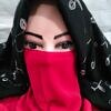 elastic half niqab dull red