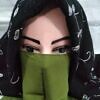 Elastic Half Niqab - Olive Green