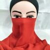 elastic half niqab rust