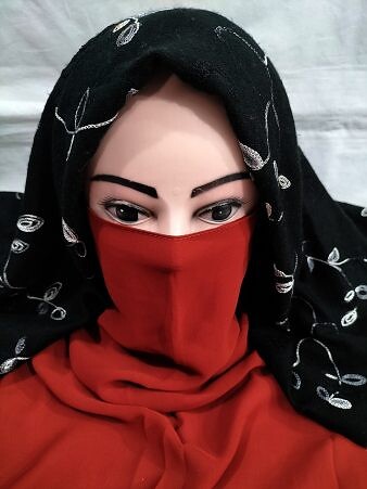 Elastic Half Niqab - Rust