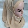 Fancy Two Loops Chiffon Instant Hijab - Fawn