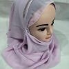 Fancy Two Loops Chiffon Instant Hijab - Light Purple