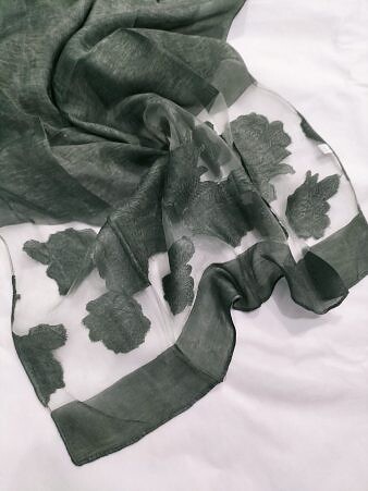 Organza Scarf - Fern Green