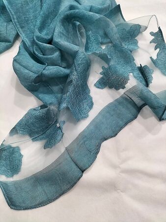 Organza Scarf - Teal Blue Organza Scarf - Teal Blue
