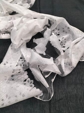 Organza Scarf - White Organza Scarf - White