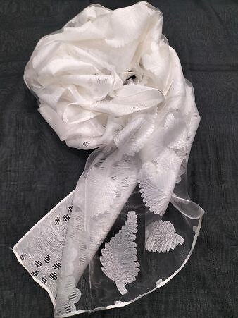 Organza Scarf - White Organza Scarf - White