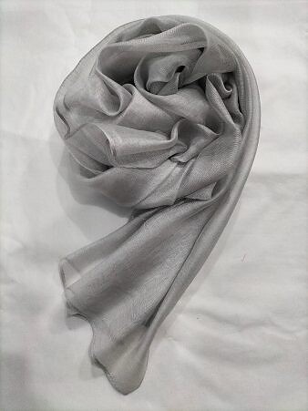 Plain Organza Dupatta - Grey Plain Organza Dupatta - Grey