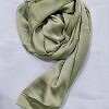 Satin Silk Scarf - Olive Green