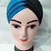 Shimmer Criss Cross Tie Back Bonnet - Blue Shimmer Criss Cross Tie Back Bonnet - Blue
