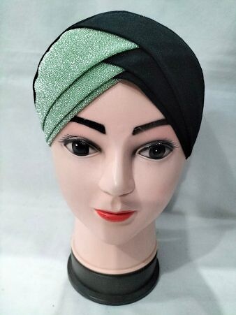 Shimmer Criss Cross Tie Back Bonnet - Light Green Shimmer Criss Cross Tie Back Bonnet - Light Green