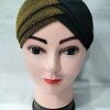Shimmer Criss Cross Tie Back Bonnet - Olive Green