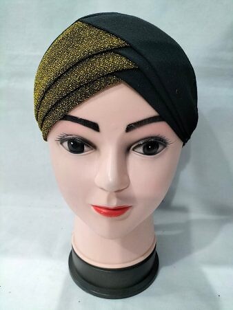Shimmer Criss Cross Tie Back Bonnet - Olive Green