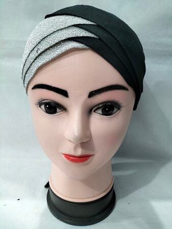 Shimmer Criss Cross Tie Back Bonnet - Silver Shimmer Criss Cross Tie Back Bonnet - Silver