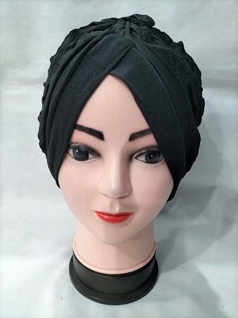 Turban Full Cap - Black Turban Full Cap - Black