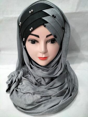 Turkish Two Tone Ready to Wear - Black and Grey