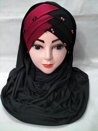 Turkish Two Tone Ready to Wear - Maroon