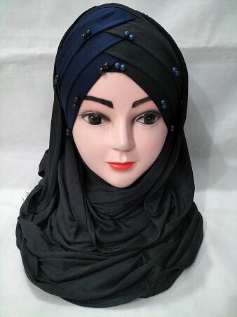 Turkish Two Tone Ready to Wear - Navy Blue Turkish Two Tone Ready to Wear - Navy Blue