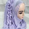 Two Loops Chiffon Instant Hijab with Frill - Purple Two Loops Chiffon Instant Hijab with Frill - Purple