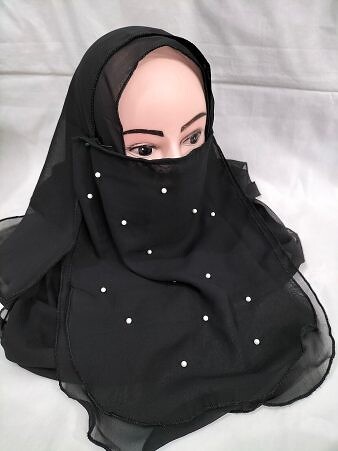 Two Loops Ready to Wear with Niqaab - Black Two Loops Ready to Wear with Niqaab - Black