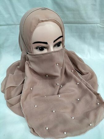 Two Loops Ready to Wear with Niqaab - Nude