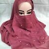two loops ready to wear with niqaab rose wood pink