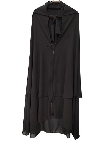 Zipper Hijab With Niqab - Black Zipper Hijab With Niqab - Black
